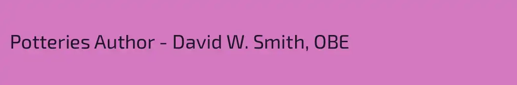 Potteries Author - David W. Smith, OBE